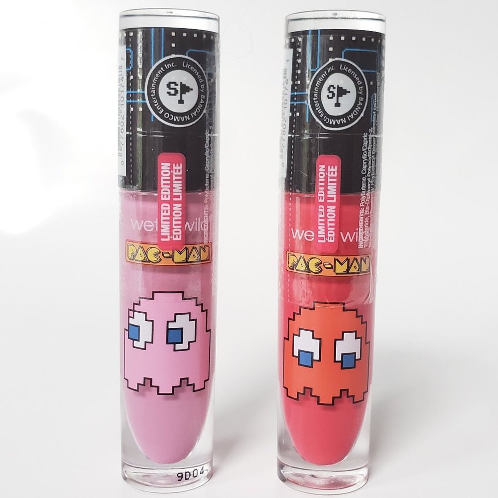 ๐ HP ๐ Set of 2 Wet n Wild PACMAN Lip Gloss Ltd Edition - Picture 1 of 9